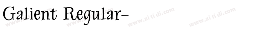 Galient Regular字体转换